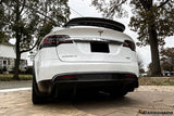 2019-2021 Tesla Model X SUV RZS Style Carbon Fiber Rear Diffuser