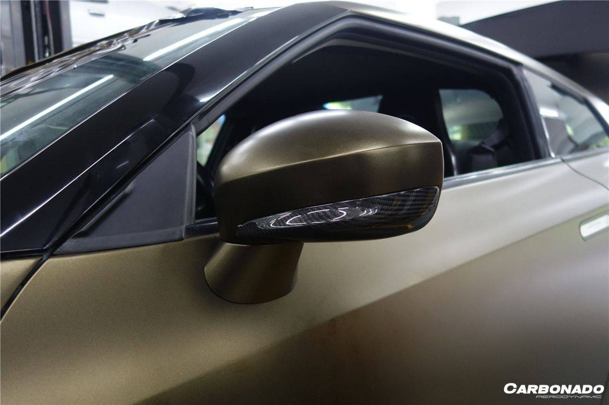 2008-2023 Nissan GTR R35 BS Style Carbon Fiber Mirror Cover | Fits CBA, DBA, EBA