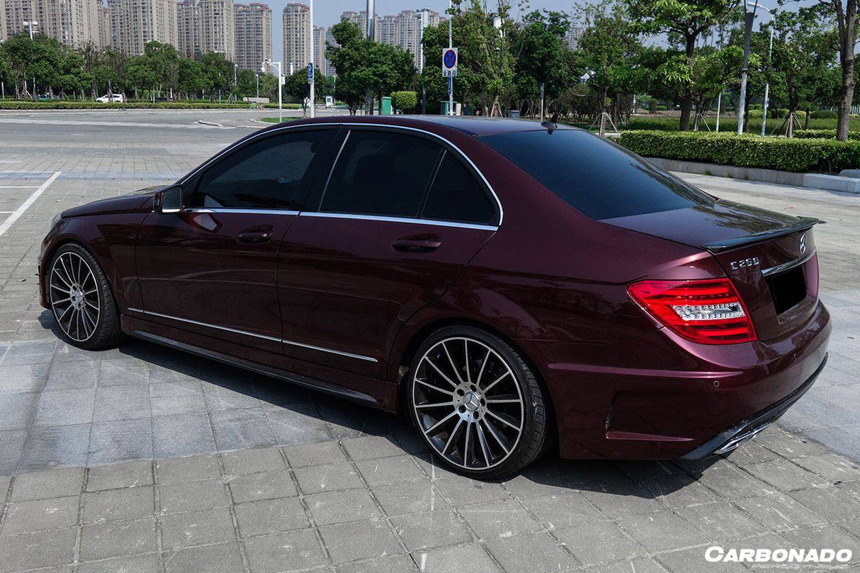 2008-2014 Mercedes Benz C Class W204 Sedan P Style Side Skirts