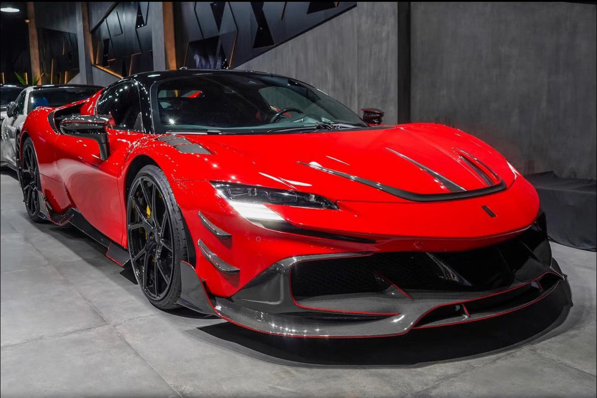 2020-UP Ferrari Autoclave Carbon Fiber Side Skirt Carbonado (MSY) Fits: SF90 Stradale and Spider