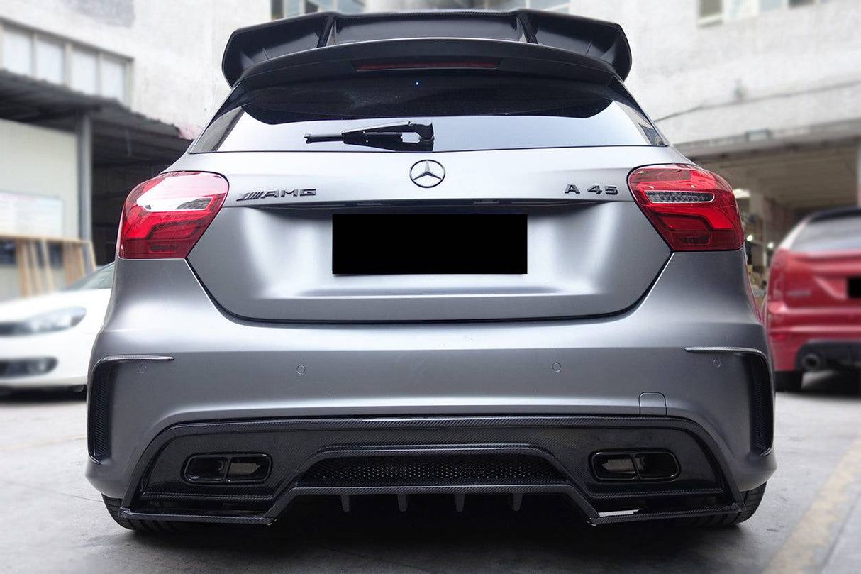 2016-2018 Mercedes Benz W176 A45 AMG RZS Style Carbon Fiber Rear Lip