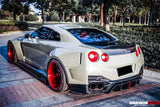 DarwinPRO 2008-2023 Nissan GTR R35 CBA DBA EBA BKSSII Style Rear Bumper with Diffuser Undertray And LED Light