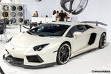 2011-2016 Lamborghini Aventador Style Carbon Fiber Front Lip Carbonado (DM) Fits: LP700 Coupe and Roadster