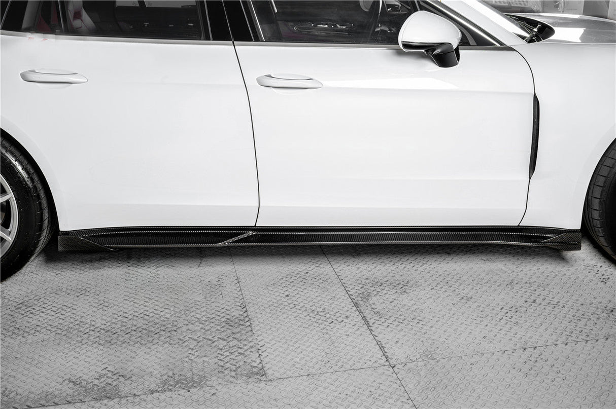 2017-2023 Porsche Panamera 971 KDA Style Autoclave Carbon Fiber Side Skirts