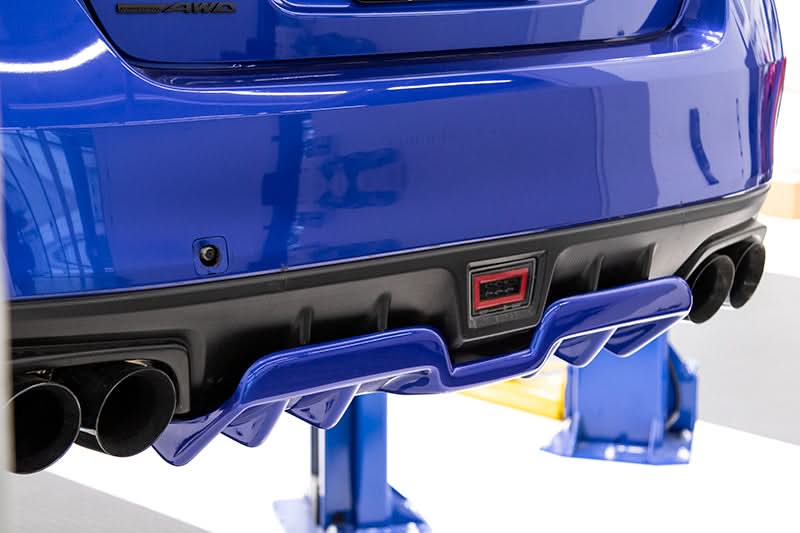 OLM A1 Style Paint Matched Rear Diffuser (Galaxy Blue Pearl) - 2015-2021 WRX / STI