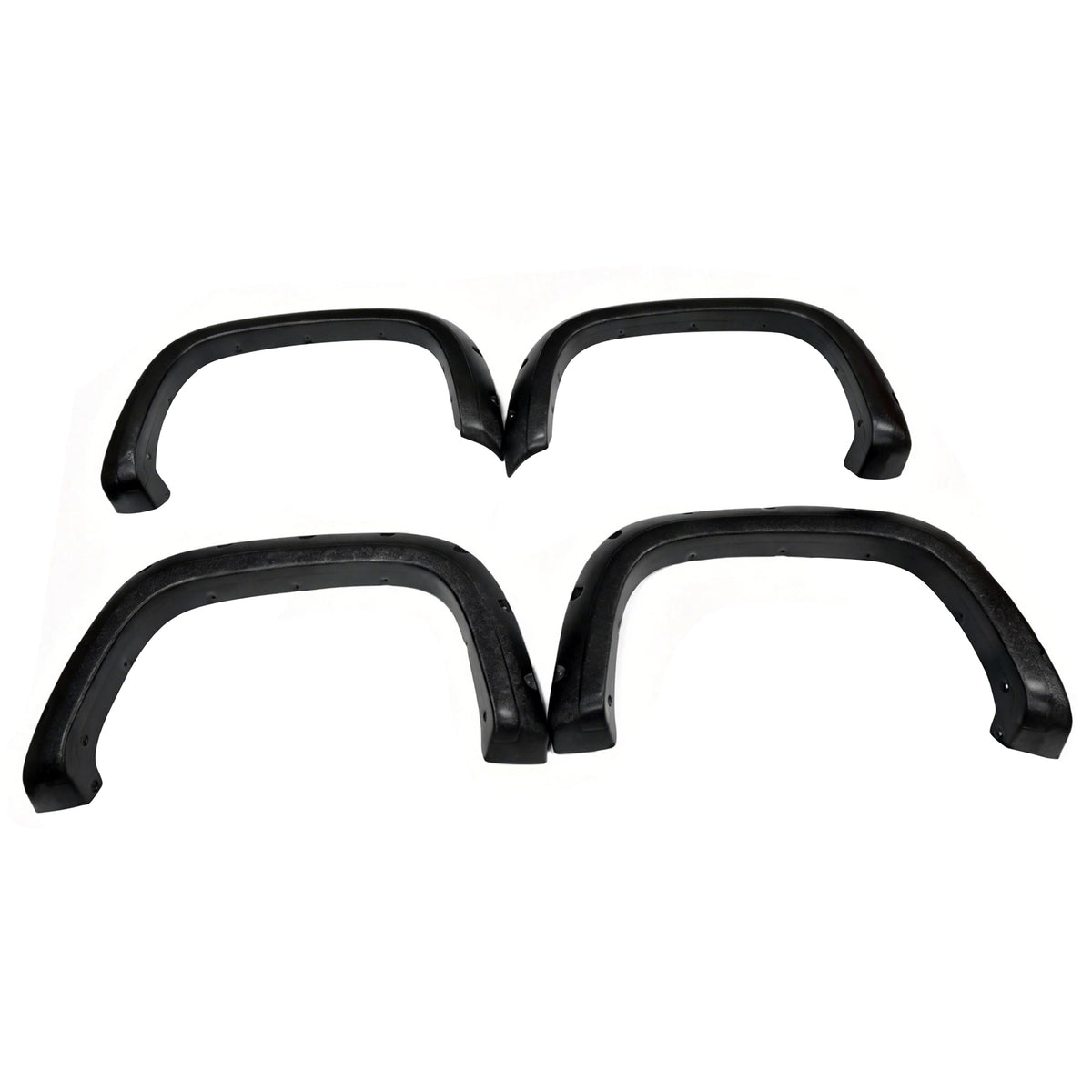 2015-2021 Chevrolet Colorado 74.0" (6'2") Long Bed 4PCS Wheel Arch Fender Flares Replacement Rivet Bolt Style Black ABS Plastic