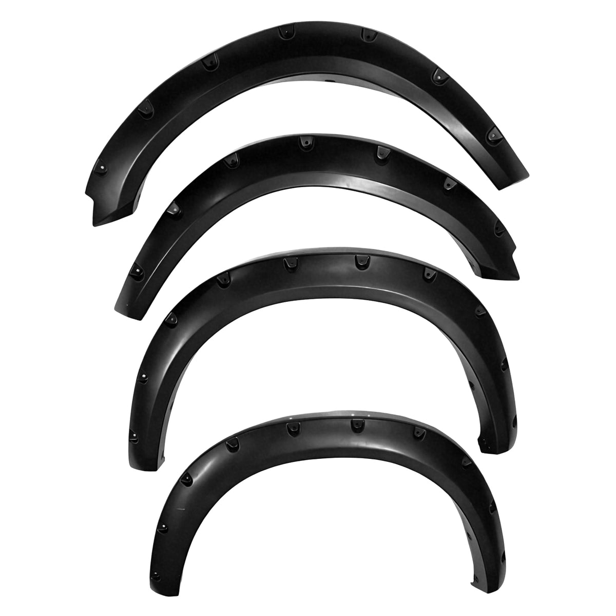 2009-2018 Dodge Ram 1500 4PCS Wheel Arch Fender Flares Replacement Pocket Rivet Style Textured Black