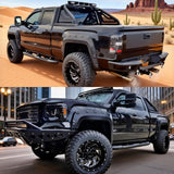 2016-2018 GMC Sierra 1500 Pocket Rivet Style Fender Flares Wheel Cover