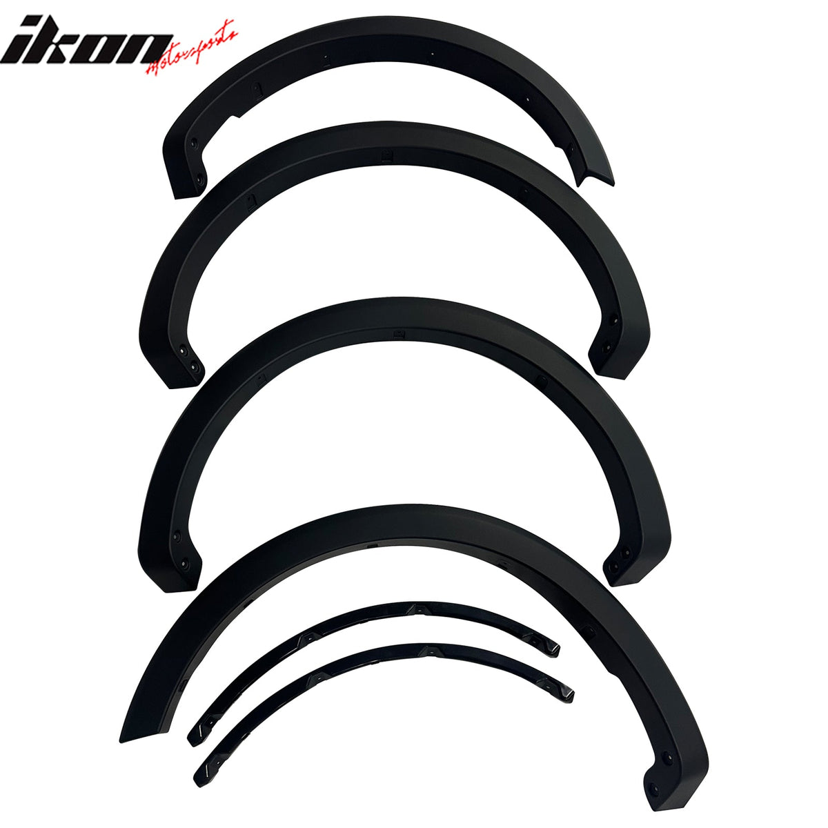 2021-2024 Ford F-150 Side Fender Flare Wheel Arch Cover Black PP 4PCS