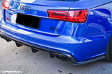 2013-2018 Audi RS6 Avant MN Style Carbon Fiber Rear Cap Splliter