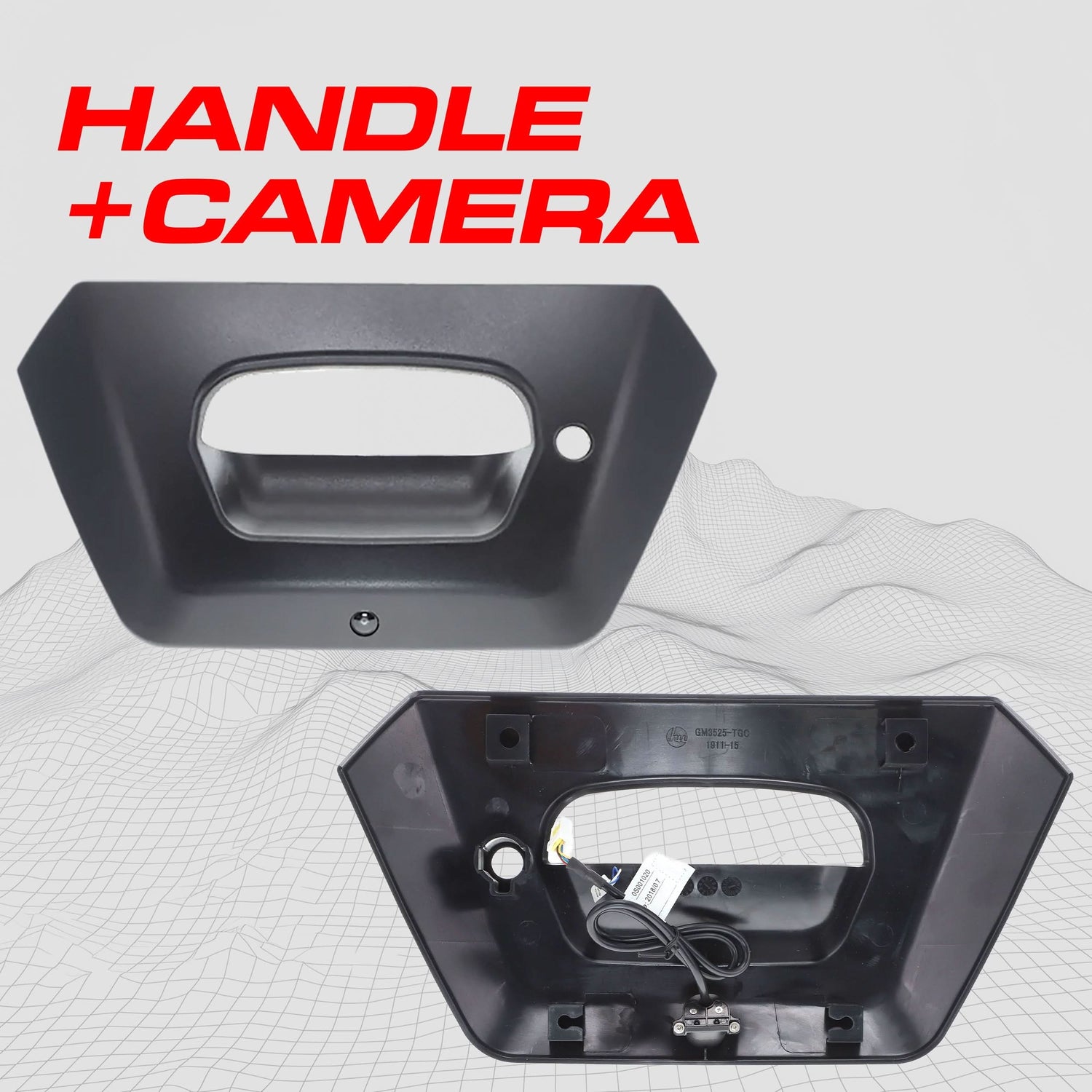 Chevrolet Avalanche / Cadillac Escalade EXT (2002-2006) Black Replacement Tailgate Handle with Backup Camera