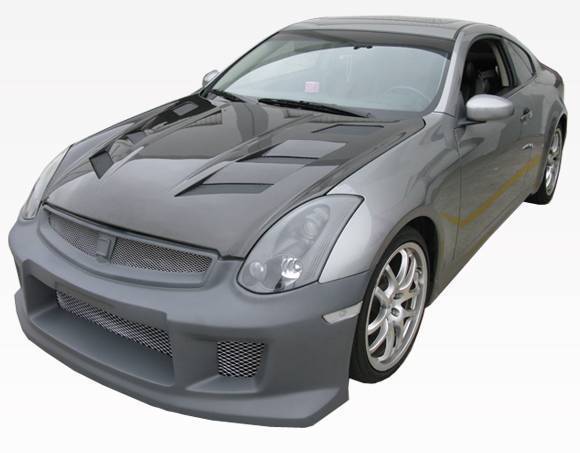 2003-2007 Infiniti G35 2 doors AMS Style Carbon Fiber Black Hood