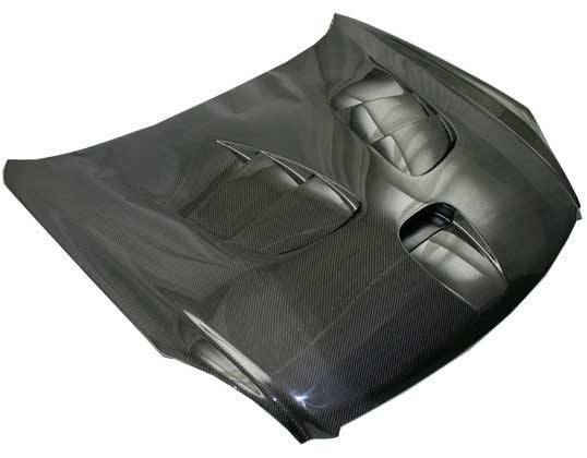 2003-2007 Infiniti G35 2 doors FUZION Style Carbon Fiber Black Hood