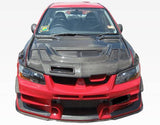2003-2005 Mitsubishi EVO 8 4 doors JC Style Carbon Fiber Black Hood