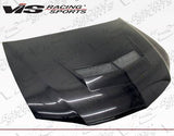 2003-2005 Mitsubishi EVO 8 4 doors INVADER 2 Style Carbon Fiber Black Hood