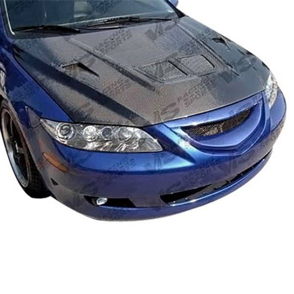 2003-2008 Mazda 6 4 doors EVO Style Carbon Fiber Black Hood