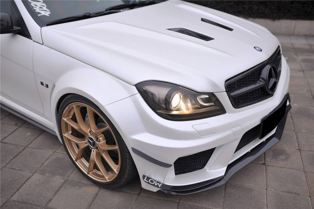 2012-2014 Mercedes Benz W204 C Class Sedan BKSS Style Wide Full Body Kit  (Not Fit AMG)