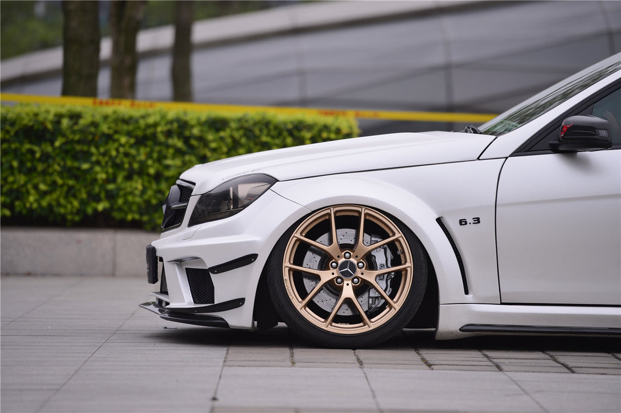 2012-2014 Mercedes Benz W204 C Class Sedan BKSS Style Wide Full Body Kit  (Not Fit AMG)