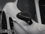 AutoTecknic Replacement Carbon Fiber Mirror Covers - Porsche 718 Cayman | Boxster