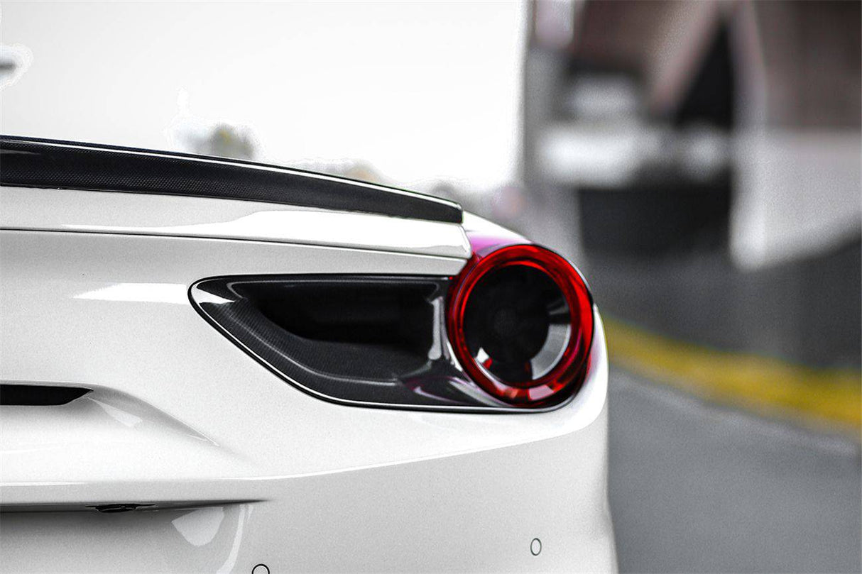 2015-2020 Ferrari 488 GTB Spider OE Style Dry Carbon Fiber Rear Light Satellite Covers
