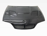 2004-2005 BMW 3 SERIES E46 2 doors GTR Style Carbon Fiber Black Hood