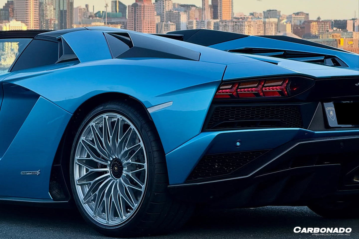 2017-2021 Lamborghini Aventador Autoclave Carbon Fiber Rear Side Scoops Carbonado Oem Fits: LP740 Roadster