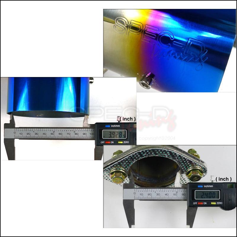 Spec-D Tuning Exhaust Scion tC (2005-2010) Catback N1 Muffler Polished/Blue Burnt Tip