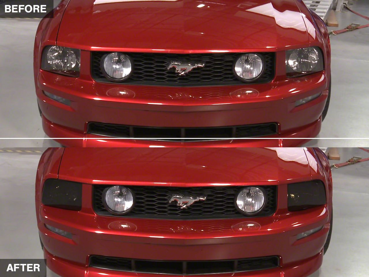SpeedForm Headlight Covers; Smoked (05-09 Mustang GT, V6)