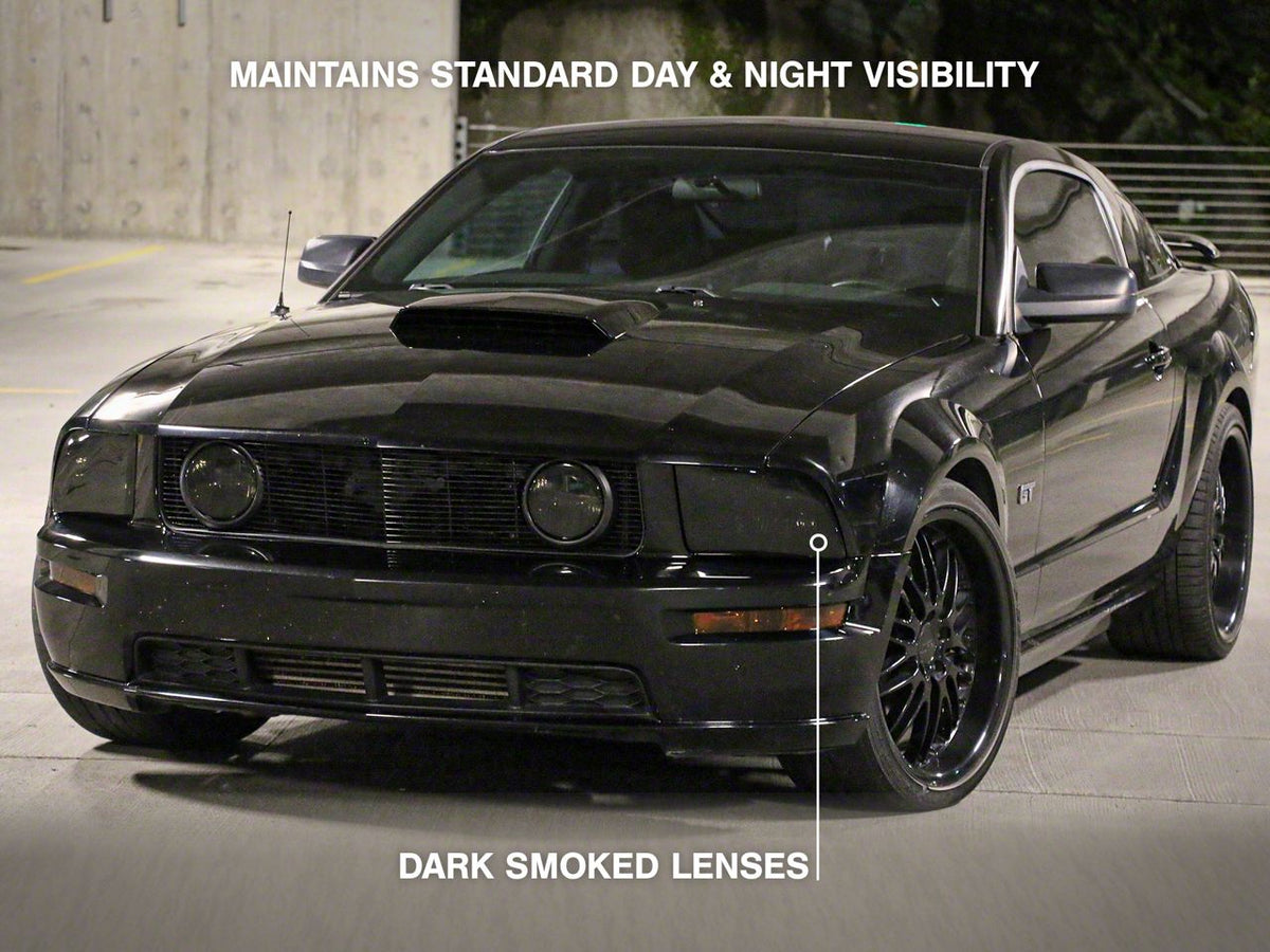 SpeedForm Headlight Covers; Smoked (05-09 Mustang GT, V6)