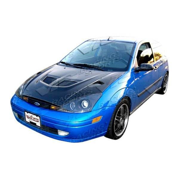 2005-2007 Ford Focus 4 doors 2 doors EVO Style Carbon Fiber Black Hood