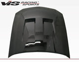 2005-2009 Ford Mustang 2 doors Heat Extractor Style Carbon Fiber Black Hood