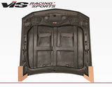 2005-2009 Ford Mustang 2 doors Heat Extractor Style Carbon Fiber Black Hood