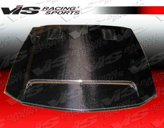 2005-2009 Ford Mustang 2 doors GT 500 Style Carbon Fiber Black Hood