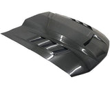 2005-2009 Ford Mustang 2 doors TERMINATOR Style Double Sided Carbon Fiber Carbon Fiber Black Hood