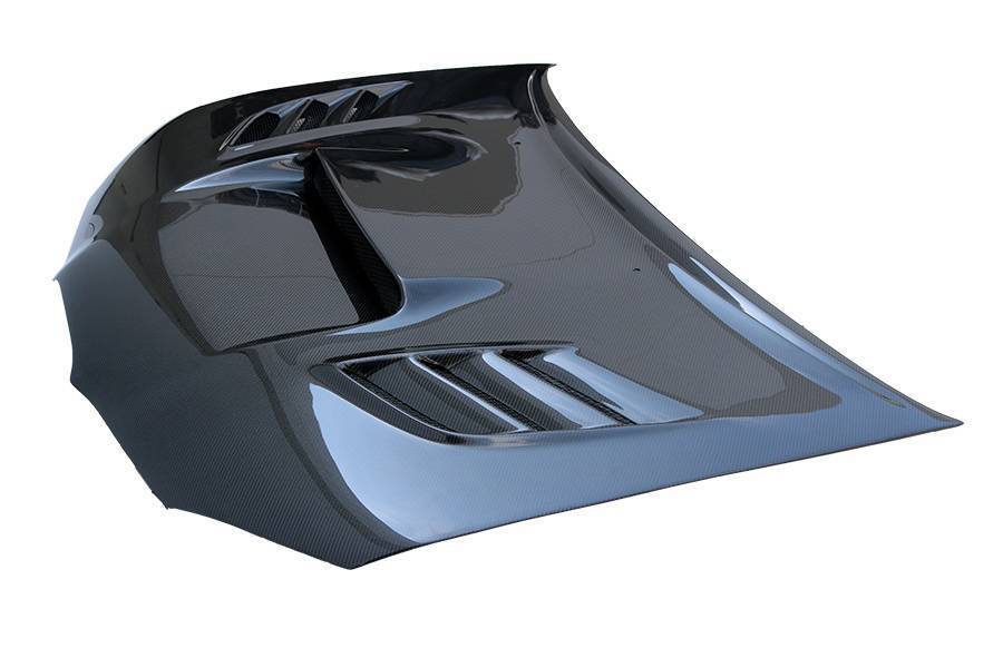 2006-2007 Subaru WRX 4 doors VS 2 Style Carbon Fiber Black Hood