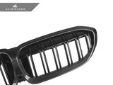 AutoTecknic Dry Carbon Fiber Dual-Slats Front Grilles - G20 3-Series Pre-LCI
