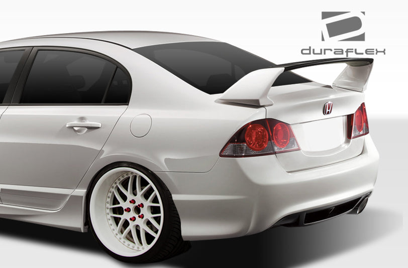 2006-2011 Honda Civic 4DR Duraflex JDM Type R Conversion Rear Bumper Cover - 2 Piece