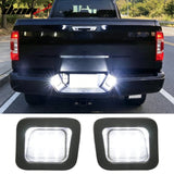 2002-2018 Dodge Ram 1500 & 2003-2018 2500 3500 & 2019-2022 Ram 1500 Classic 2PCS Full LED License Plate Lights Lamps Taillight Assembly Replacement
