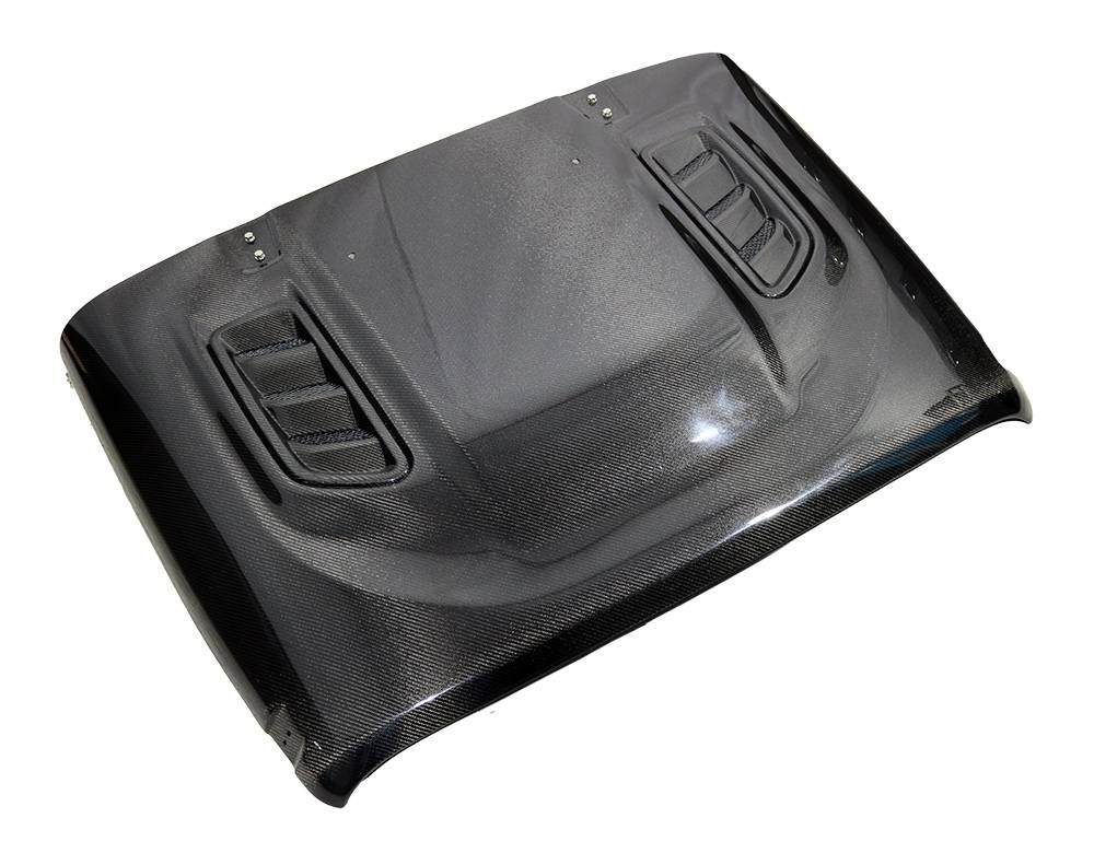 2007-2018 Jeep Wrangler 4 doors Rubicon Style Style Carbon Fiber Black Hood