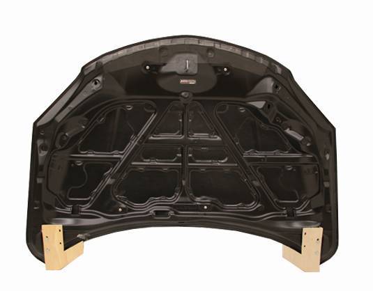 2007-2009 Mazda 3 Hatchback Mazda Speed Style Carbon Fiber Black Hood