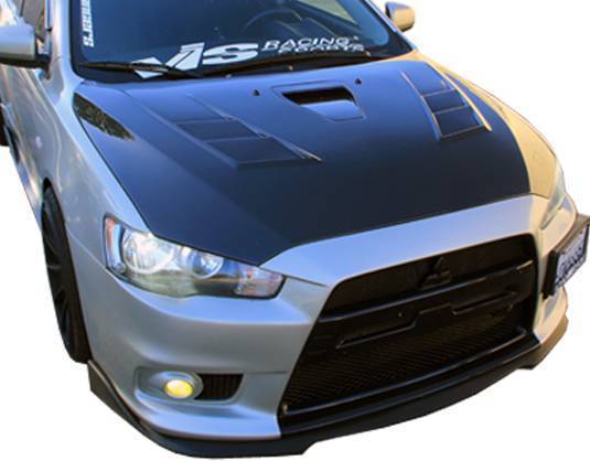 2008-2015 Mitsubishi EVO 10 4 doors TERMINATOR GT Style Carbon Fiber Black Hood