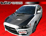2008-2017 Mitsubishi Lancer 4 doors EVO 10 Style Carbon Fiber Black Hood