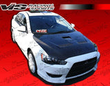 2008-2017 Mitsubishi Lancer 4 doors EVO 10 Style Carbon Fiber Black Hood