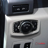Mustang 2015-2023 Real Carbon Fiber Headlight Switch Trim Overlay