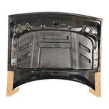 2008-2022 Dodge Challenger 2 doors TERMINATOR Style Double Sided Carbon Fiber Carbon Fiber Black Hood