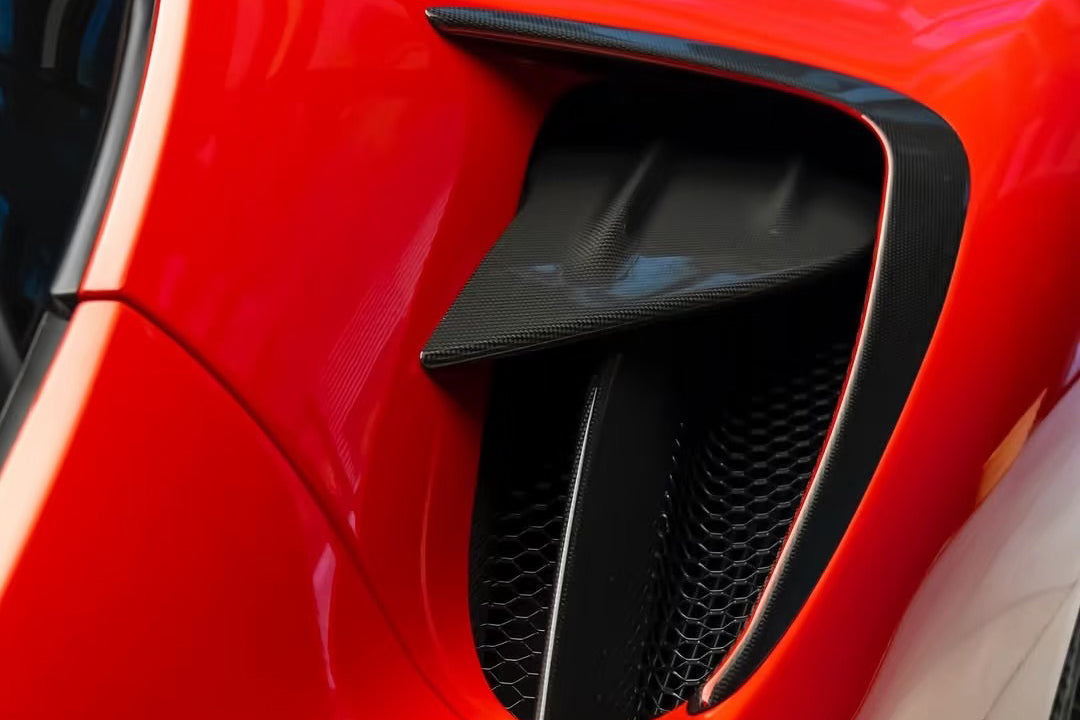 2020-UP Ferrari Autoclave Carbon Fiber Quarter Panel Side Scoops Carbonado (MSY) Fits: SF90 Stradale and Spider