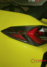 C8 Corvette Rear Taillight Side Lamp Frame Cover – Real Dry Carbon Fiber (2020–2026 Stingray, Z51, Z06, ZR1, HTC & Coupe)