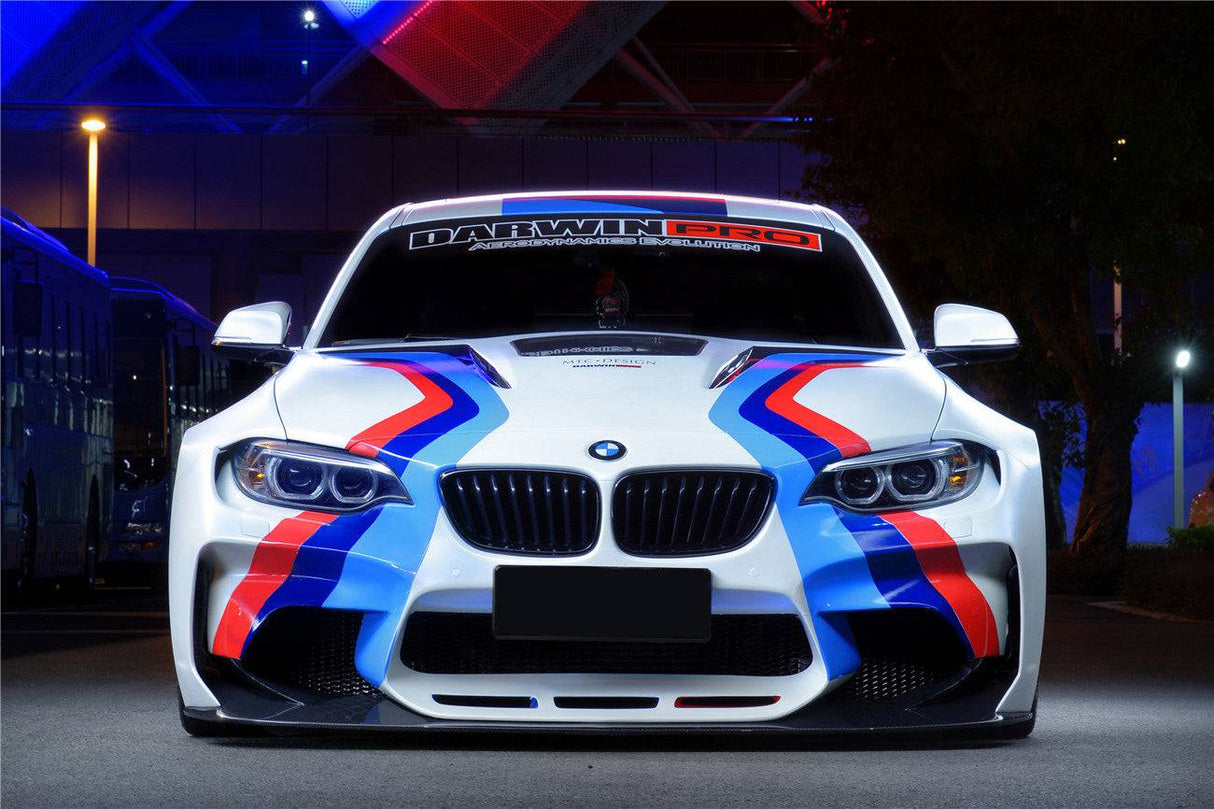 2014-2019 BMW 2 Series F22 VR Style Partial Carbon Fiber Wide Body Full Body Kit