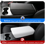 2020-2024 Tesla Model Y & 2017-2023 Model 3 Armrest Cover White TPE