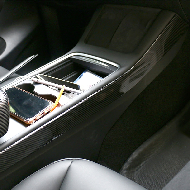 Carbon Fiber Print Center Control Side Panels for Tesla 3 Y 2021-2023 ABS